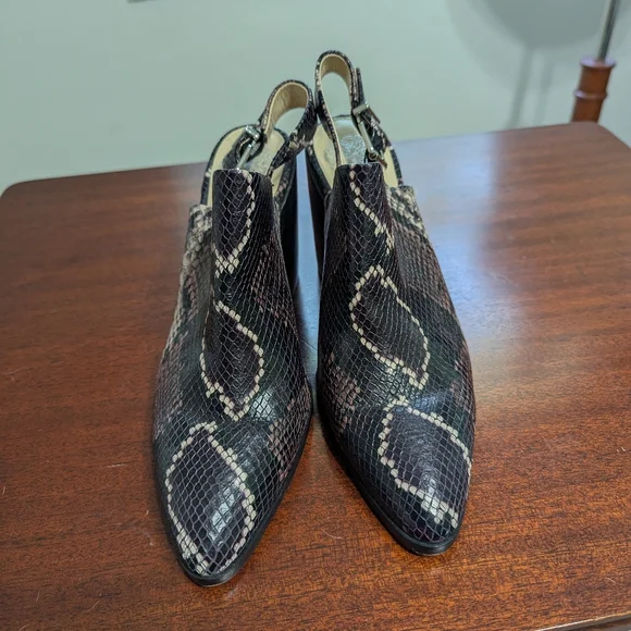 Vince Camuto Slingback Snakeprint Heels - Picture 2 of 6